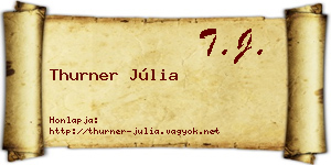 Thurner Júlia névjegykártya
